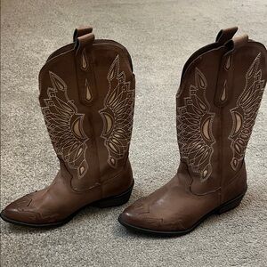 Brown Western Heeled Boots